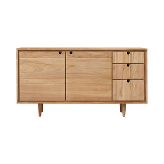 Tikamoon Aparador de teca maciza de 145 cm