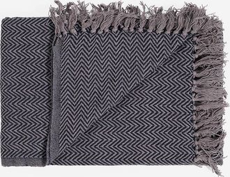 Oresteluchetta Plaid Decorativo De Algod&oacute;n Hip - Azul Marino