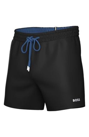 BOSS Tio Swim Trunks in Black at Nordstrom, Size Xx-Large