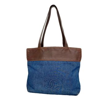 Chanel Navy Denim Tote Bag (Pre-Owned)