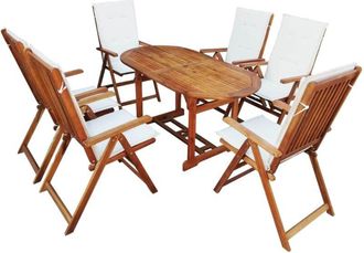 vidaXL Juego De Muebles Marr&oacute;n Madera Vidaxl