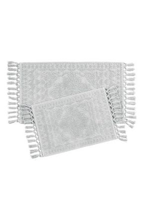 French Connection Nellore Fringe 2-Piece Bath Rug in Light Gray at Nordstrom Rack