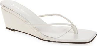 Jeffrey Campbell Simplicity Wedge Flip Flop in White at Nordstrom, Size 10