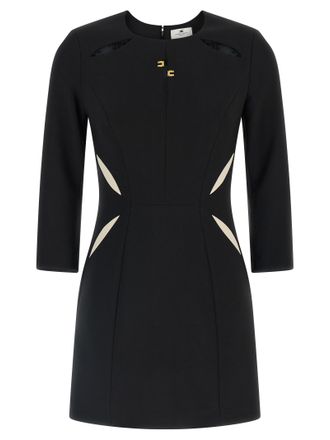 Elisabetta Franchi Bicolor Polyester Short Womens Dress