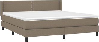 vidaXL Vidaxl - Cama Box Spring Con Colch&oacute;n Tela Gris Taupe 180x200 Cm