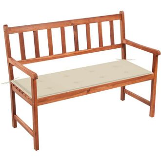vidaXL Banco De Jard&iacute;n Con Coj&iacute;n Madera Maciza De Acacia 120 Cm Vidaxl