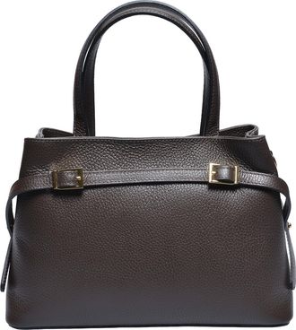 Roberta M Tweekleurig Rundleer Tas