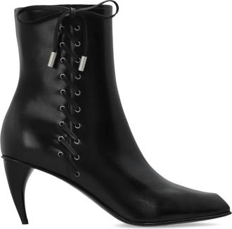 Alexander McQueen Lexie Hoge Laarzen - Dames - Laarzen met Hak - Zwart - 40 EU - Leer - Schoenen