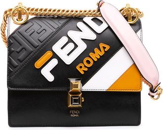 Fendi Pre-owned Fendi Fila Mania Small Multicolor Zucca Embossed Leather Kan I Crossbody Ladies 8Z0P21RK075NVMYN