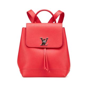 Louis Vuitton Pre-owned Backpacks, female, Red, Size: ONE SIZE Pre-owned Elegant Leather Backpack with Adjustable Straps and Interior Pockets