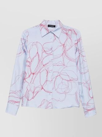 Fabiana Filippi dress abstract print long sleeves pleated skirt