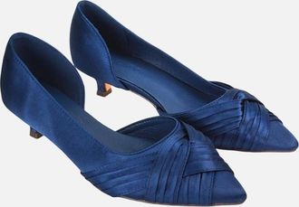 XY London Womens XY London Womens/Ladies Freya Pointed Low Kitten Heel Pumps - Navy - Size: 5