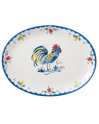 Certified International French Rooster Oval Platter