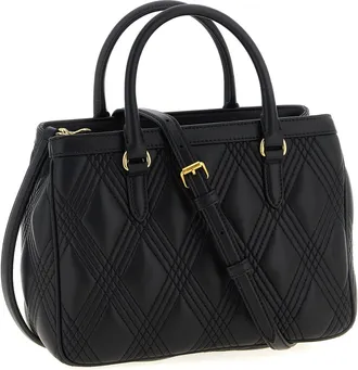 Valentino Garavani Womens Quiltie Top Handle Bag Black Lamb Leather