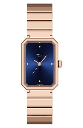 Tissot SRV Diamond Bracelet Watch, 30mm x 21.8mm in Blue at Nordstrom