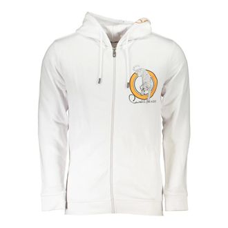 Cavalli Zip-throughs, male, White, Size: 3XL Long Sleeved Sweatshirt With Hood