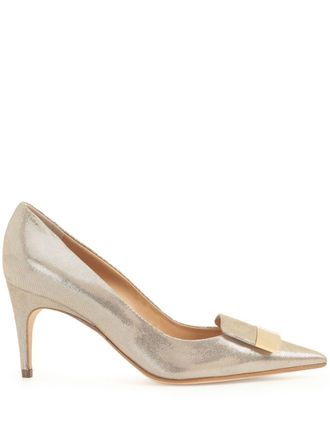 Sergio Rossi 45mm laminated leather shoes - Metallic