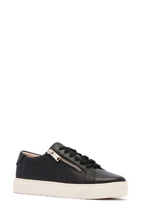 FRANKiE4 Billie II Zip Sneaker in Black Emboss at Nordstrom, Size 6.5