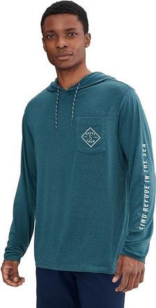 Salty Crew Tippet Pocket UV Hoodie Mens Sweatshirt Pilot Blue : 2XL, Elastane/Polyester