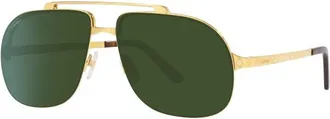 Cartier Santos de Cartier Green Navigator Mens Sunglasses CT0353S 002 62