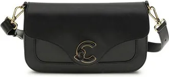 Coccinelle Black Calf Leather Bos Taurus Shoulder Womens Bag