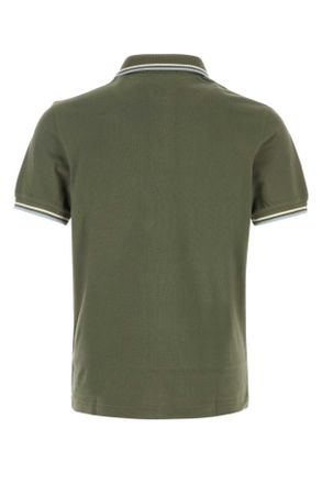 Fred Perry Mens Army Green Piquet Polo Shirt Lwgrnecrudskbl Exterior: Cotton T-shirts And Polos