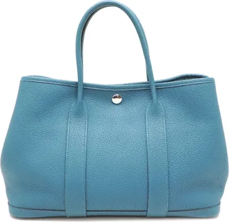 Herm&egrave;s Cobalt Light Blue Negonda Leather Tote Bag (Pre-Owned)