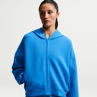Nike Womens 24.7 ImpossiblySoft Full-Zip Hoodie in Blue | IR1924-435