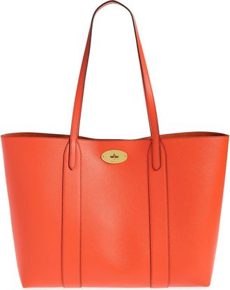 Mulberry Bayswater Leather Tote in Coral Orange at Nordstrom