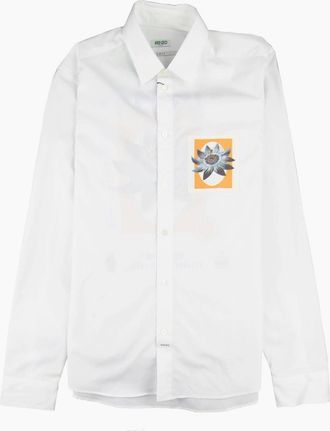 Kenzo Mens Kenzo Passion Flower Slim-fit Shirt White - Size: 38/Regular
