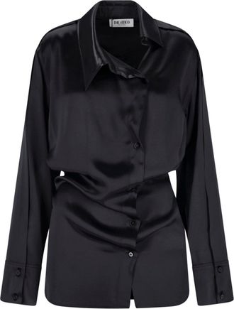 The Attico Mini Chemisier Dress - Black
