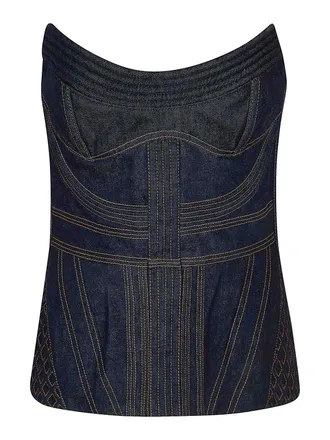 Zimmermann Rebellion Corded Denim Corset