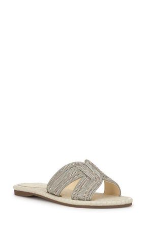 Jessica Simpson Blesyn Slide Sandal in Metallic Cream at Nordstrom, Size 9.5