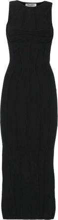 The Attico Midi Jurk - Dames - Maxi kleedjes - Zwart - S - Kleedjes