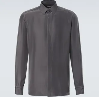 Tom Ford Camisa Enzyme de sarga de seda