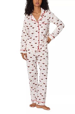 Bedhead Pajamas Espresso Kisses Long Sleeve Pajama Set In White