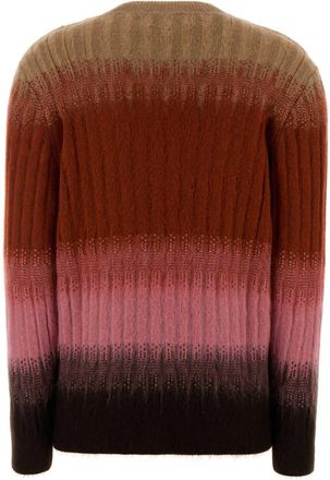Fendi Womens Wool Sweater Multicolor Mohair Nylon