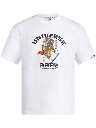Aape By A Bathing Ape logo-print T-shirt - men - Cotton - L - White