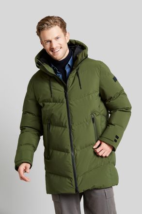 Bugatti Parka BUGATTI, Herren, Gr. 48, gr&uuml;n (oliv), 100% Polyester, unifarben, regular fit, gerader Abschluss, Jacken Parka, mit Rainseries-Funktion