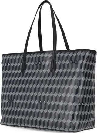 Au Départ No.55 geometric tote bag - Black