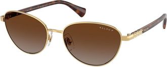 Ralph Lauren RA4150 9004T5 Womens Sunglasses Gold Size 55