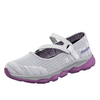 Generic Running Shoes E Ladies Fashion Mesh Breathable Non Soft Sole Casual Women Athletic Shoes Flat Feet (Grey, 6.5)