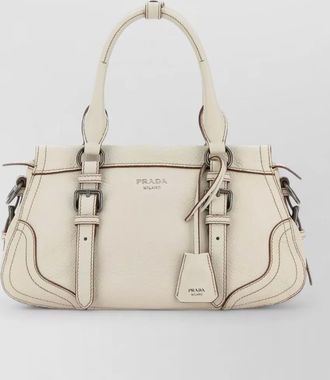 Prada leather shoulder bag structured shape