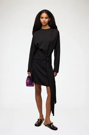 Ganni Dress in Black Crepe - Size 32