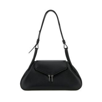 Amina Muaddi Gemini Small Nappa Black Silver Ha