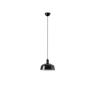 Netlighting Tatawin Medium Dome Pendant Ceiling Light Black Gloss Black 1x E27
