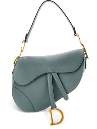 Dior Saddle Handbag Leather Medium shoulder bag - Green