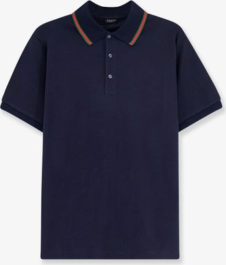 Gucci Polo in cotone con dettaglio Nastro Web sul colletto - GUCCI - gender_Man