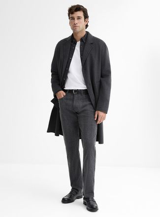 Point Zero Mens Brushed Prince of Wales 5-pocket pant Slim fit