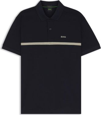 BOSS Paddy polo shirt with engineered stripe